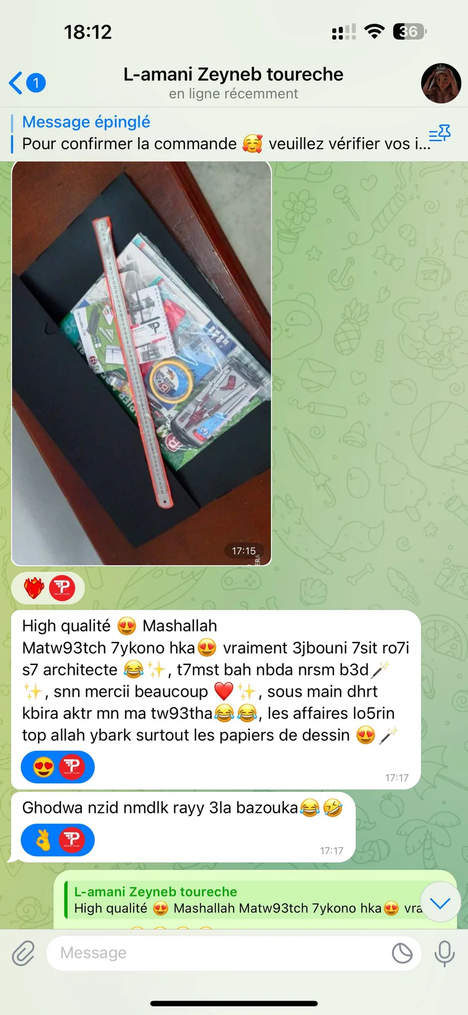 Student testimonial review screenshot